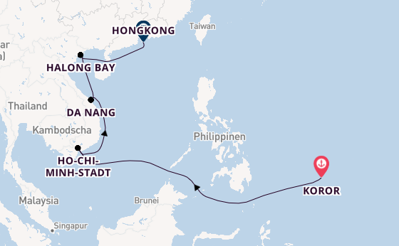Südostasien ab Koror, Palau auf der HANSEATIC spirit