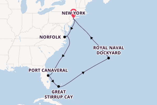 East Coast of America from New York, USA with the Norwegian Escape