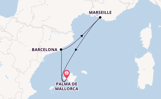 Westliches Mittelmeer ab Deutschland auf der Mein Schiff 6