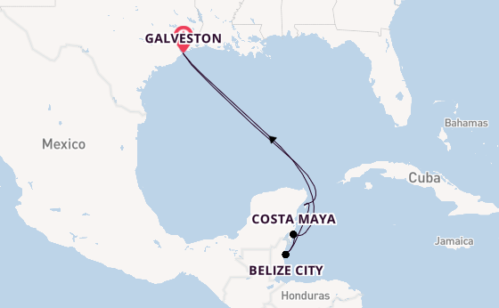 Western Caribbean from Galveston, Texas, USA with the Liberty of the Seas