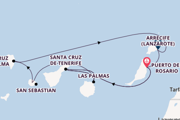 Kanarische Inseln ab Puerto del Rosario, Fuerteventura mit AIDAluna