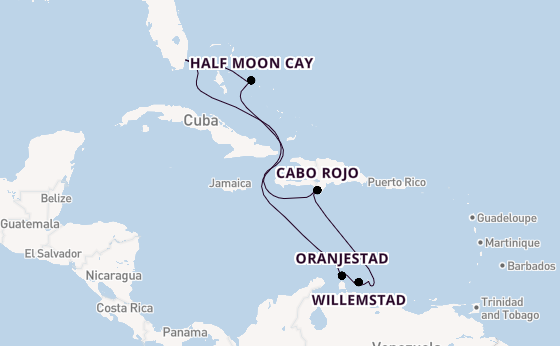 Caribbean vanaf Miami, Verenigde Staten met de Zuiderdam