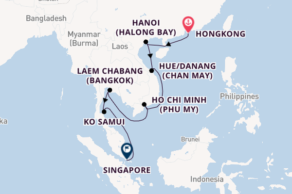 Van Hongkong naar Singapore in stijlvolle luxe