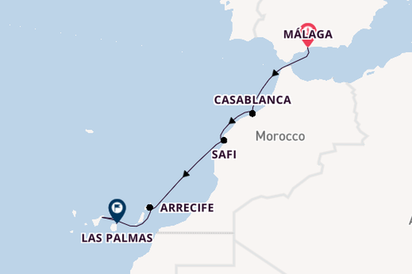 Canarische Eilanden vanaf Málaga, Spanje met de Star Clipper