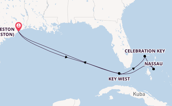 Karibik ab Galveston (Houston), USA auf der Carnival Dream