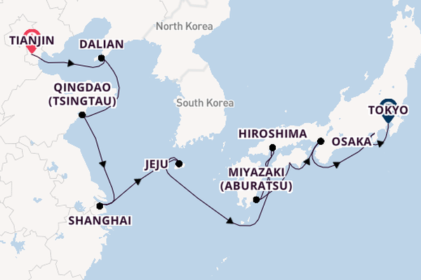 Japan from Tianjin, China with the Viking Yi Dun