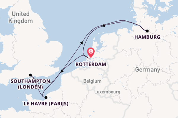 Engeland vanaf Rotterdam, Nederland met de MSC Preziosa