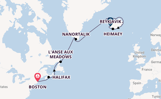 Transatlantic from Boston, Massachusetts, USA with the Viking Neptune