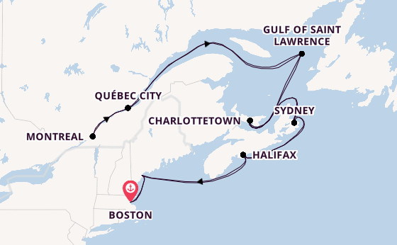 New England from Boston, Massachusetts, USA with the Volendam