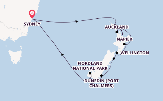 New Zealand from Sydney, Australia with the Royal Princess