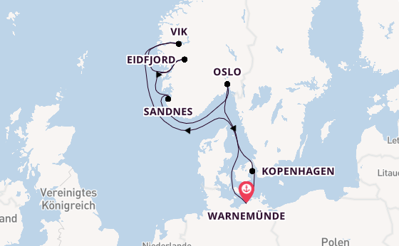 Norwegen ab Warnemünde auf der MSC Magnifica