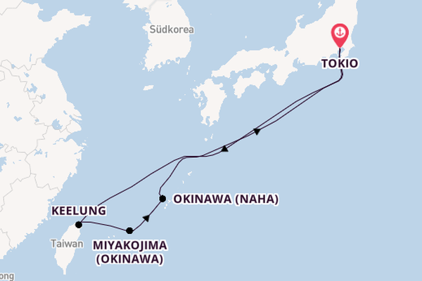 Japan ab Tokio, Japan auf der Diamond Princess