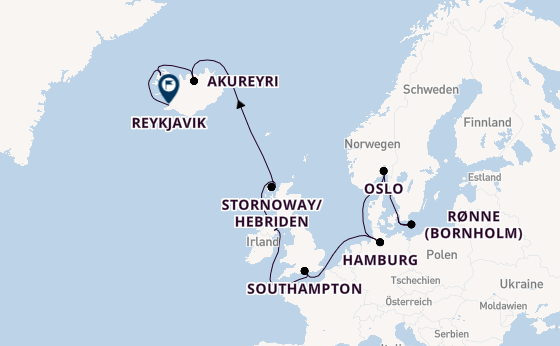 Vereinigtes Königreich ab Kopenhagen, Dänemark auf der EXPLORA IV