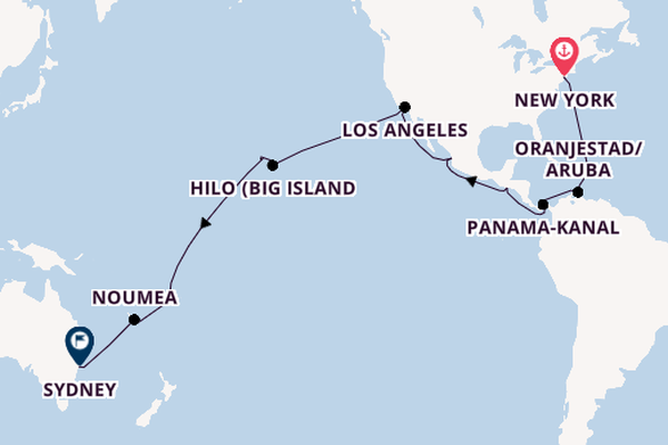 Transpazifik ab New York auf der Queen Victoria