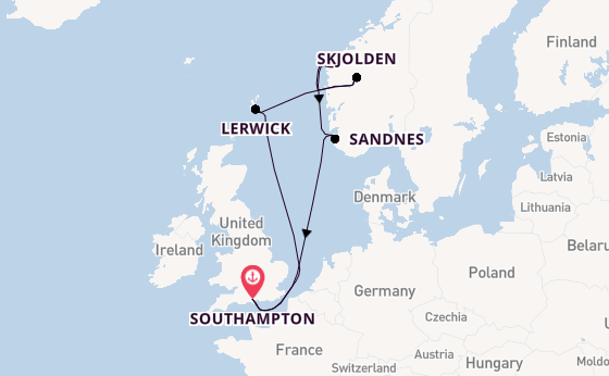 Norway from Southampton, England with the MSC Meraviglia