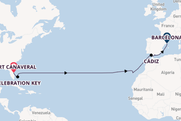 Transatlantic & Repositioning from Port Canaveral, Florida with the Carnival Mardi Gras