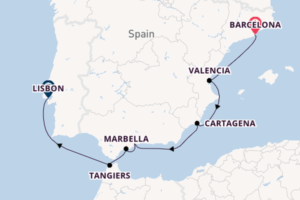 Western Mediterranean from Barcelona, Spain with the Ilma