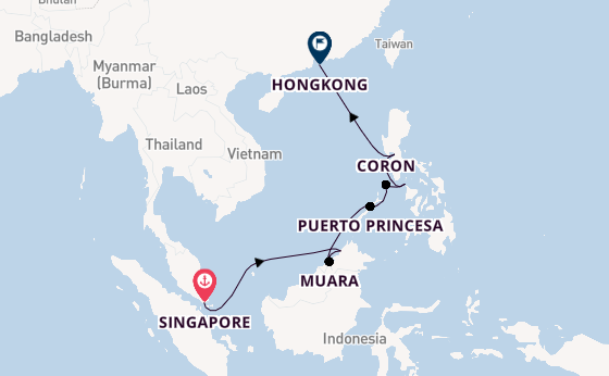 Zuidoost-Azië vanaf Singapore, Singapore met de Seven Seas Explorer