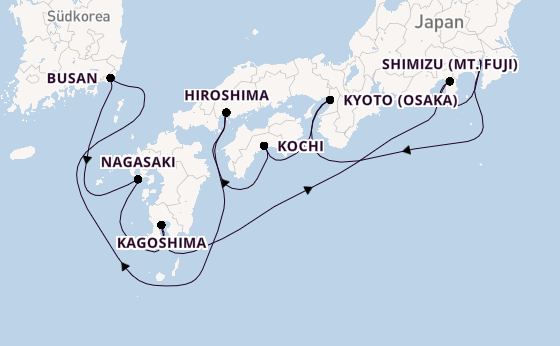 Japan ab Tokio, Japan auf der Celebrity Millennium