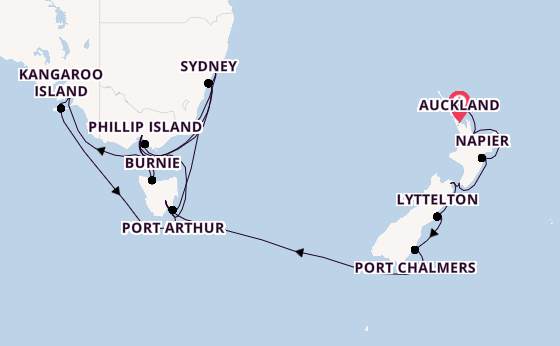 Australië en Nieuw-Zeeland vanaf Auckland, Nieuw-Zeeland met de Westerdam