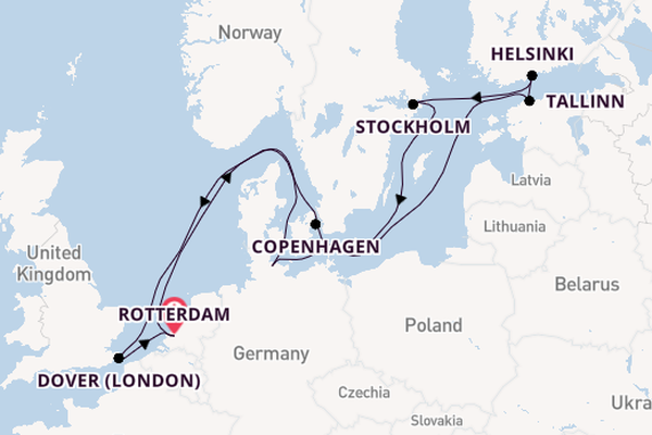 England from Rotterdam, The Netherlands with the Nieuw Statendam