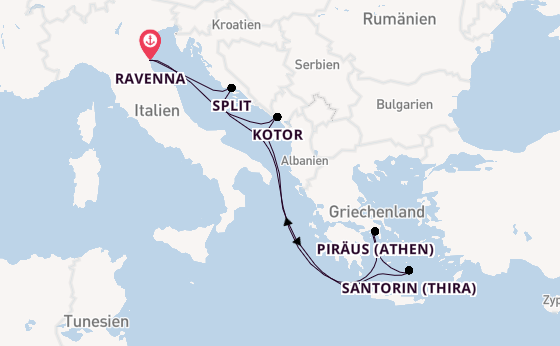 Mittelmeer ab Ravenna, Italien auf der Explorer of the Seas