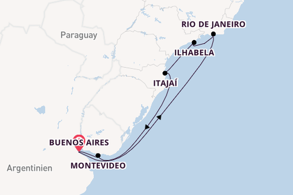 Südamerika ab Buenos Aires, Argentinien auf der MSC Fantasia