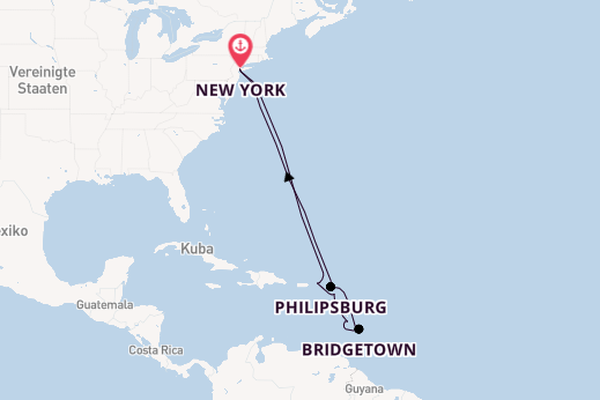 Karibik ab New York auf der Queen Mary 2
