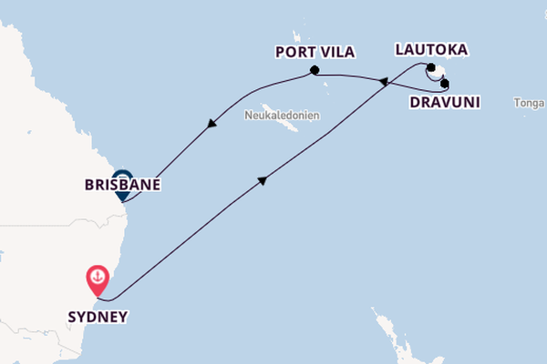 Südsee ab Sydney auf der Grand Princess