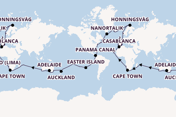 Round-the-World Trip from Sydney, Australia with the Crown Princess