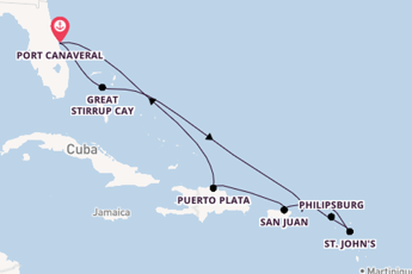 Vaar met de Norwegian Getaway naar Port Canaveral