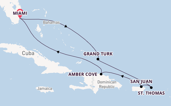 Caribbean vanaf Miami, Verenigde Staten met de Carnival Celebration