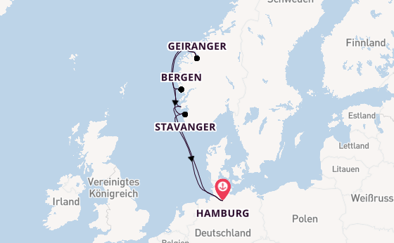 Norwegens Fjord-Weltnaturerbe ab Hamburg 1
