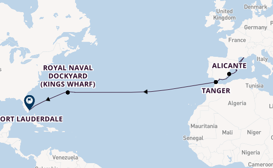 trans-Atlantisch vanaf Barcelona, Spanje met de Celebrity Xcel