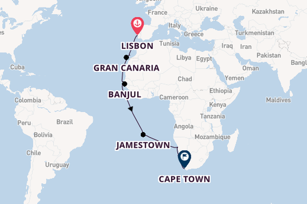 Canaries & Western Africa with Cape Town Stay