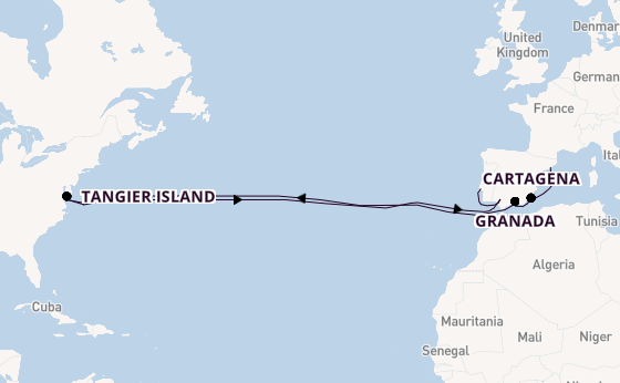 Transatlantic from Barcelona, Spain with the Viking Jupiter