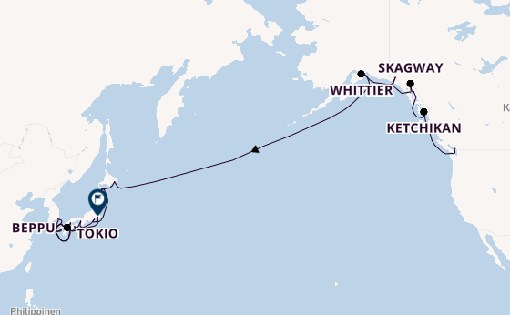 Transpazifik ab Vancouver, Kanada auf der Seven Seas Splendor