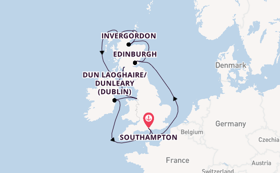 British Isles from Southampton, England with the Seven Seas Splendor