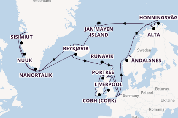 British Isles from Rotterdam, The Netherlands with the Nieuw Statendam