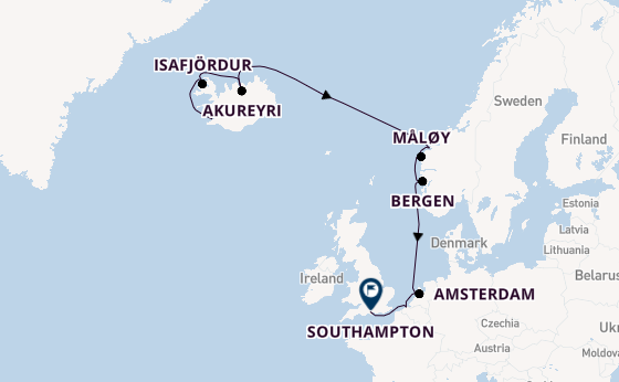 Norway from Reykjavik, Iceland with the Norwegian Getaway