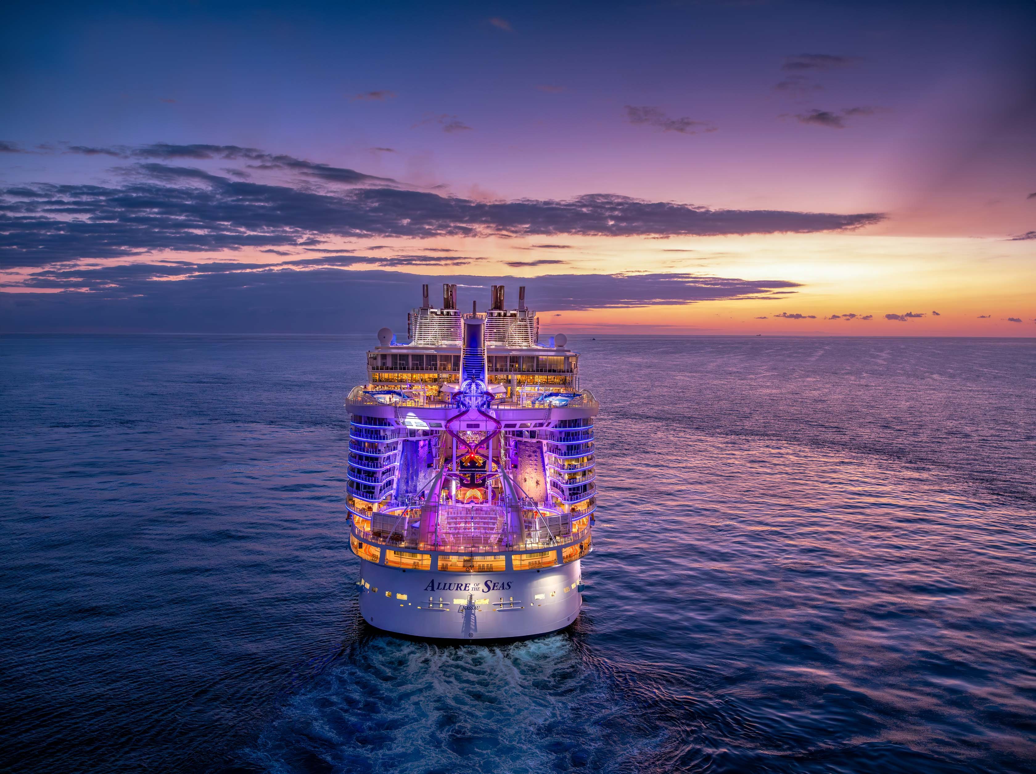 at sea