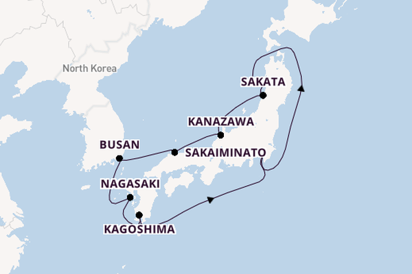 Japan vanaf Tokio, Japan met de Sapphire Princess