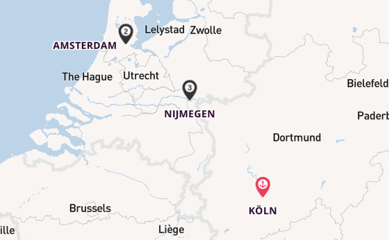Rhein ab Köln, Deutschland auf der MS VistaRio