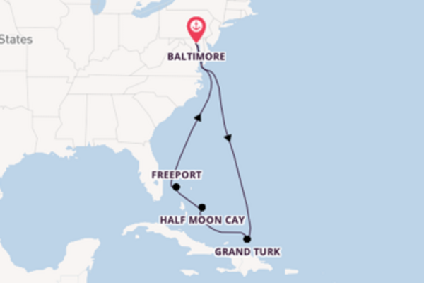 8daagse cruise vanaf Baltimore