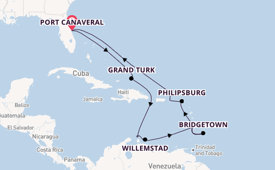 Caribbean from Port Canaveral, Florida with the Carnival Firenze