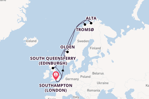 British Isles from Southampton, England with the Emerald Princess