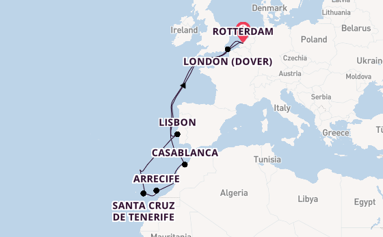Canary Islands from Rotterdam, The Netherlands with the Nieuw Statendam
