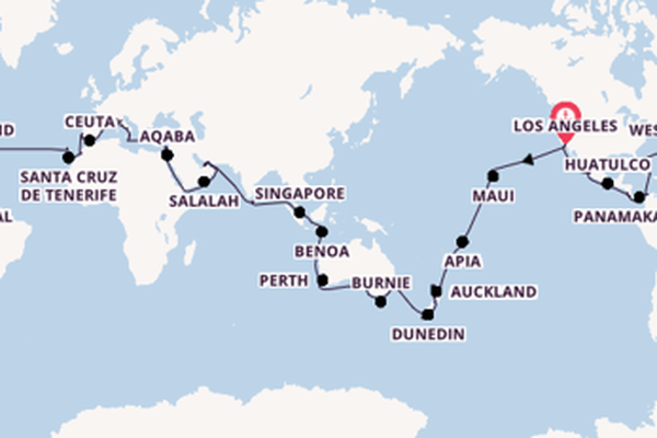 Maak een droomcruise naar Adelaide