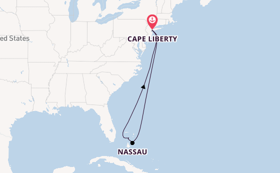 Amerikaanse Oostkust vanaf Cape Liberty, New Jersey met de Oasis of the Seas®