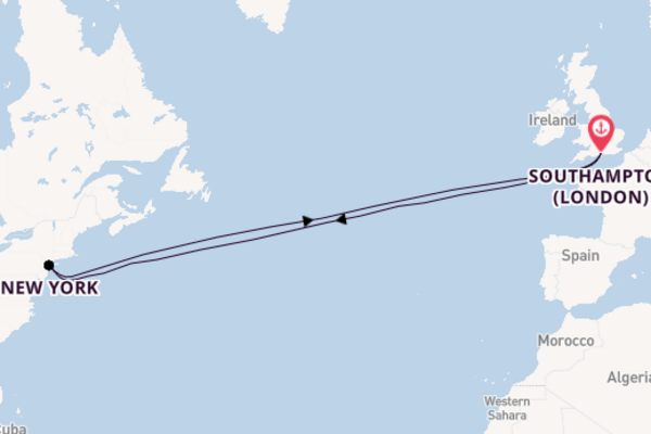 Transatlantic from Southampton (London), England, United Kingdom with the Queen Mary 2